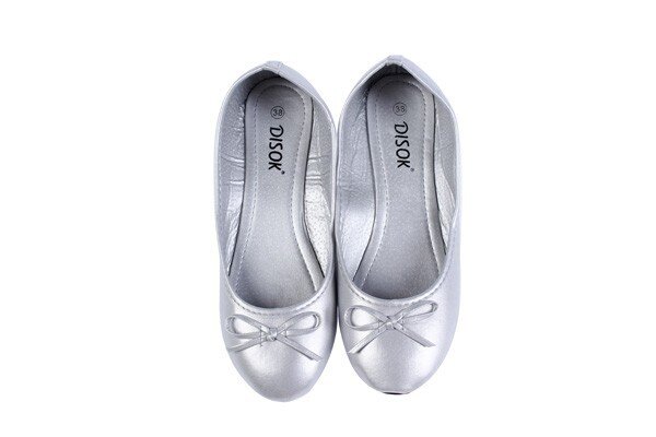 BAILARINAS MANOLETINAS "WEDDING" TALLA-M PLATA