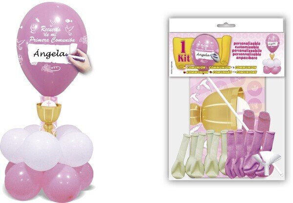 DECO KIT CENTRO "COMUNIÒN" ROSA