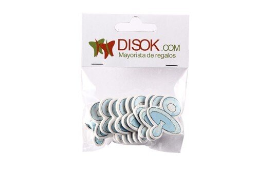 PACK CON 10 ADHESIVOS CHUPETE MADERA AZUL