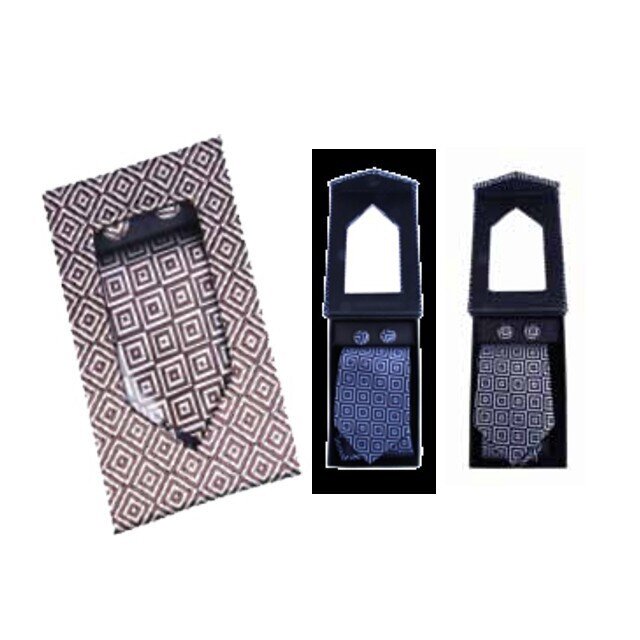 SET CORBATA Y GEMELOS EN ELEGANTE ESTUCHE VENTANA
