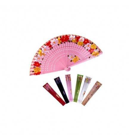 ABANICO DE MADERA "LOVELY" 23 CM