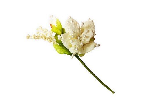 FLOR DE PAPEL GRANDE CREMA