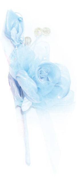 FLOR DE TELA GRANDE AZUL FLOR DE TELA GRANDE AZUL