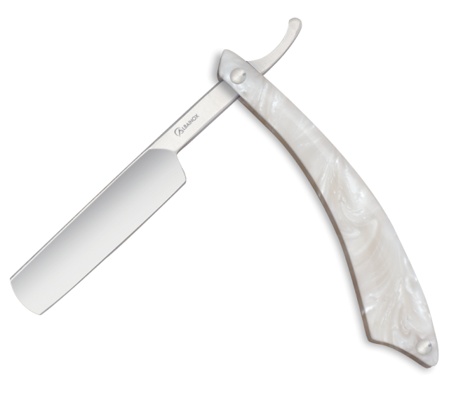 Navaja barbera nacar Albainox.