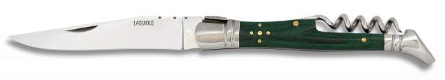 Navaja LAGUIOLE.M.Verde.Sacacorchos.9.5