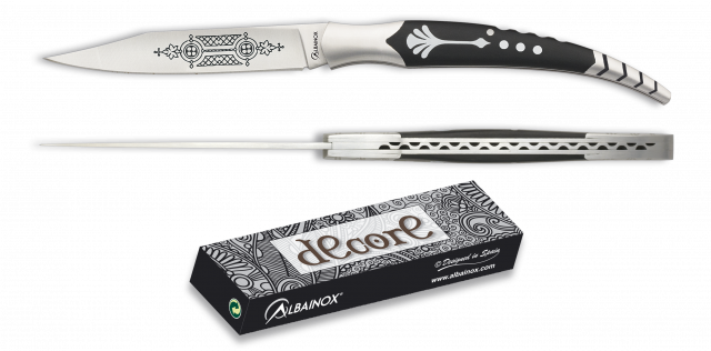 Navaja albainox negra.hoja   8.8 cm