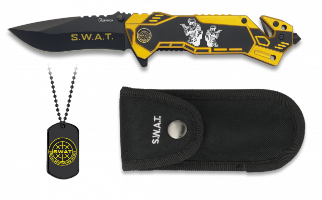 Navaja Albainox SWAT. Con chapa. H 8.1