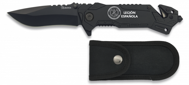 Navaja albainox negra. Hoja  7.8