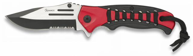 Navaja ASISTIDA ALBAINOX. Roja. H  9.3cm