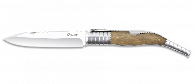 Navaja clasica albainox madera zebra. 16