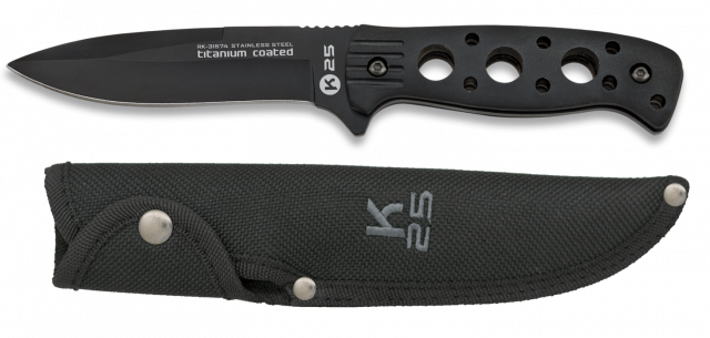 Cuchillo K25 TACTICO Funda.Hoja 12cm