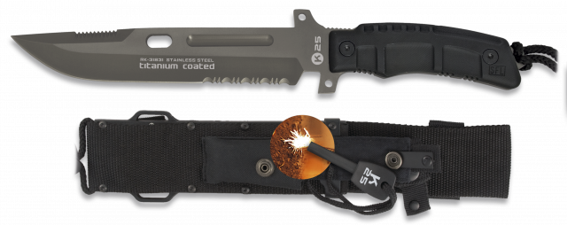 Cuchillo K25 TACTICO.SFL.Funda. 20 cm