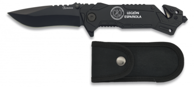 Navaja albainox negra. Hoja  7.8