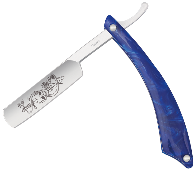 Navaja barbera nacar Azul Albainox