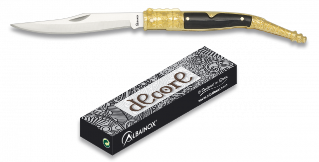 Navaja albainox dorada. hoja  8.5 cm