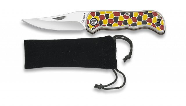 Navaja albainox Zinc Rojo, Plata y Negro