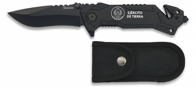 Navaja albainox negra. Hoja  7.8