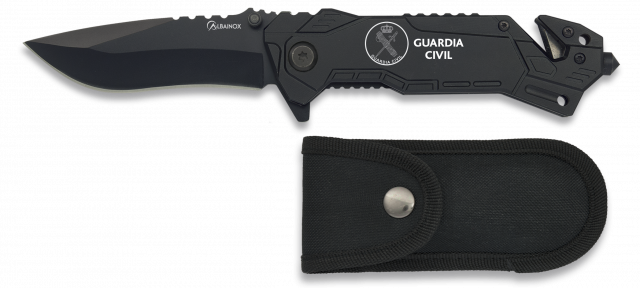 Navaja albainox negra. Hoja  8.1 cm