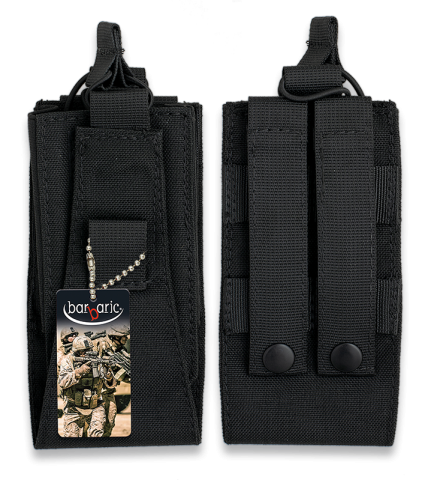 Funda walkie talkie Barbaric negra Molle