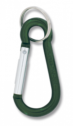 Mosqueton 7 cm. VERDE. Bl�ster  12 u.