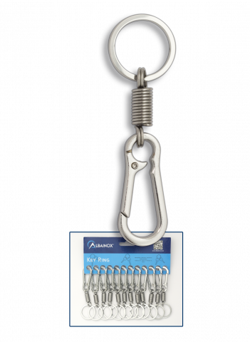 Llavero mosqueton muelle. Albainox.
