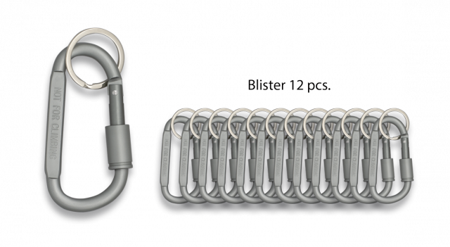 Llavero mosqueton Gris