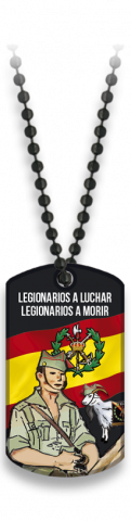Placa con cadena de bolas LEGION Placa con cadena de bolas LEGION