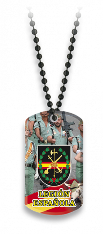 Placa con cadena de bolas Legi�n Español