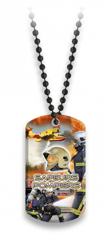 Placa con cadena de bolas Sapeurs Pompie