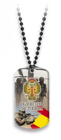 Placa con cadena de bolas Ejército de Ti