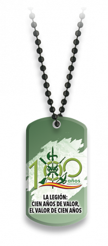 Placa con cadena de bolas Legi�n centena