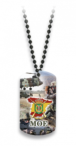 Placa con cadena de bolas MOE