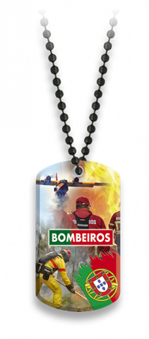 Placa con cadena de bolas Bombeiros Port