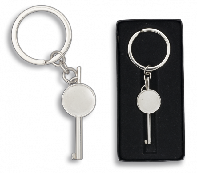 llave grilletes con chapa y Llavero