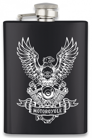 Petaca Inox Negra  8 OZ  ALBAINOX