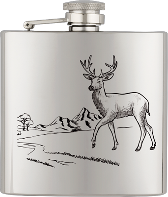 Petaca inox. Capacidad  6 OZ  ALBAINOX