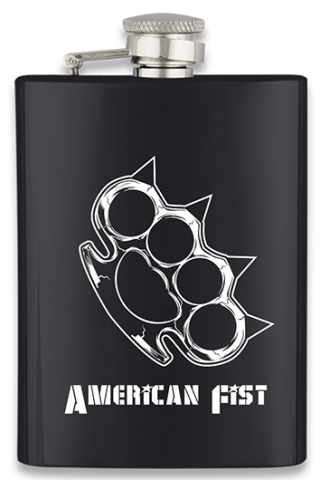 Petaca Inox Negra  8 OZ  ALBAINOX