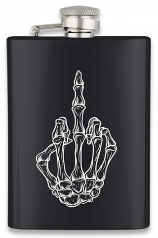 Petaca Inox Negra  8 OZ  ALBAINOX