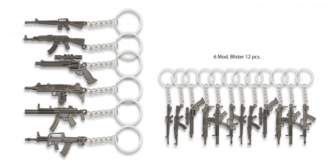 Llavero Armas Bl�ster 12 pzs Llavero Armas Bl�ster 12 pzs