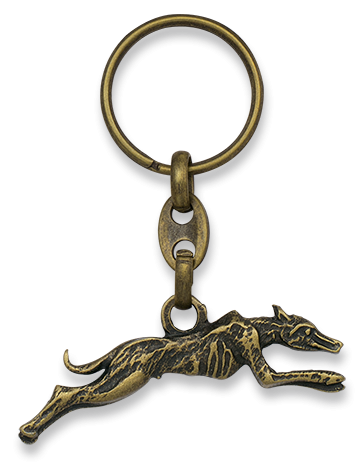 Llavero oro viejo galgo