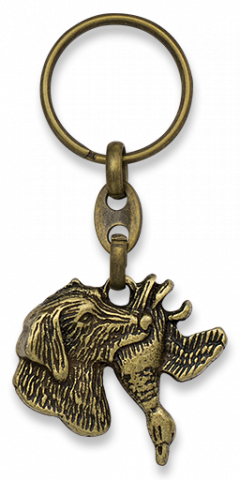 Llavero oro viejo caza