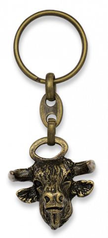 Llavero oro viejo toro