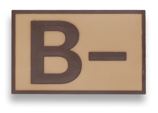 Parche goma ( B - ) Arido. (5.4x3.4cm)