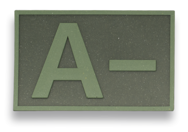 Parche goma ( A - ) Verde. (5.4x3.4cm)