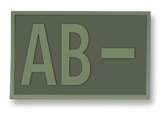 Parche T�ctico goma ( AB - ) Verde.