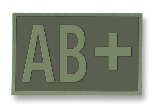 Parche T�ctico goma ( AB+ ) Verde.
