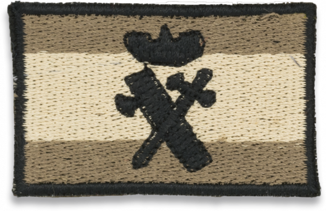 Bandera Espa�a gris con logo G. CIVIL