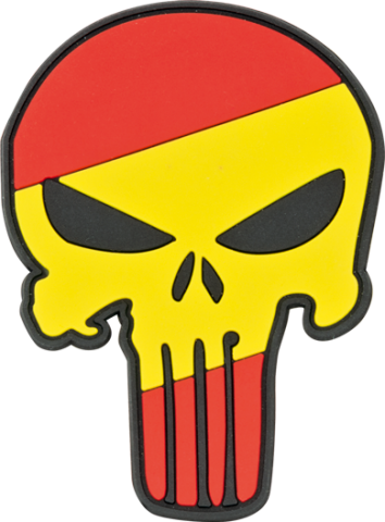 Parche Calavera Espa�a 6.6x9 cm con velc Parche Calavera Espa�a 6.6x9 cm con velc