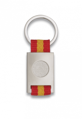 Llavero plata rectangulo Cinta Esp.