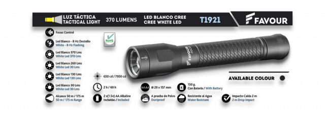 Linterna FAVOUR 370 lm